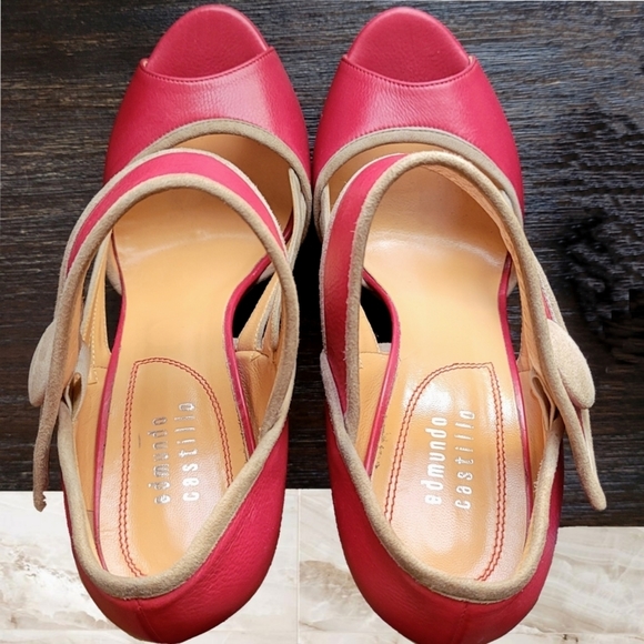Edmundo CASTILLO PEEP TOE HEELS Like new - Picture 6 of 10